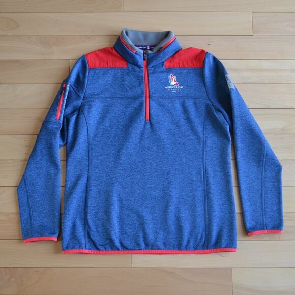 Vineyard Vines Performance Quarter Zip America's Cup Sweater - Picture 1 of 6